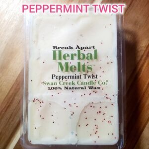 PEPPERMINT TWIST by SWAN CREEK CANDLE CO Herbal Melts 100% Natural Wax